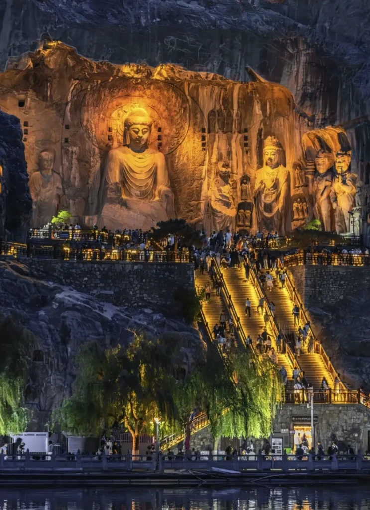 Longmen Grottoes beside the Yi River