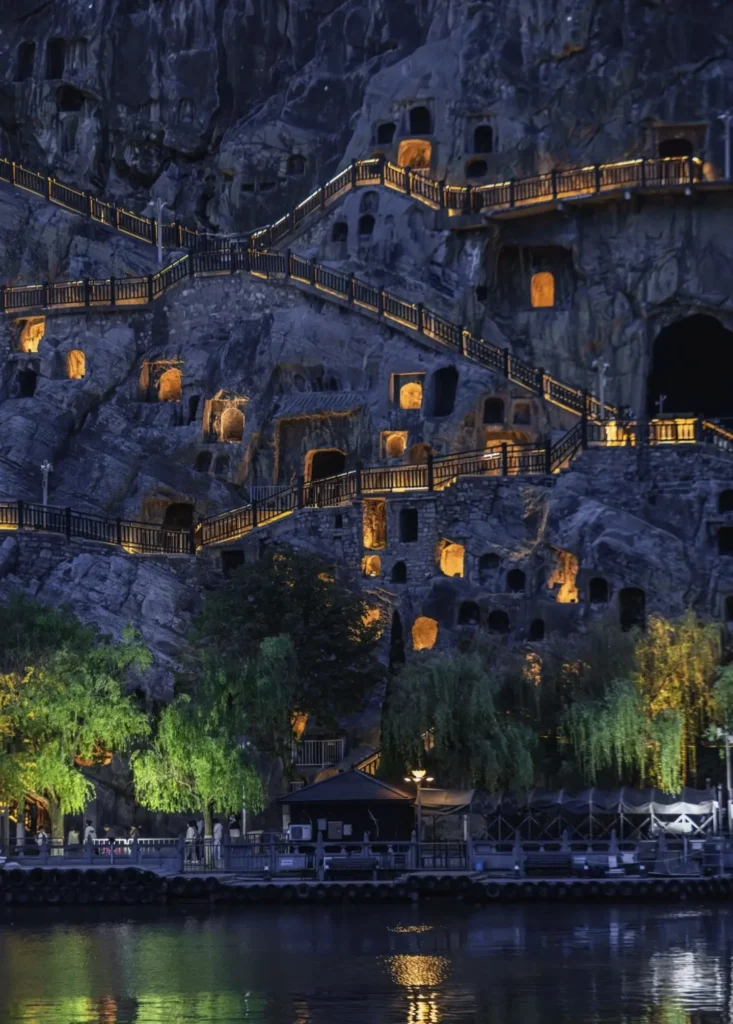 Longmen Grottoes beside the Yi River